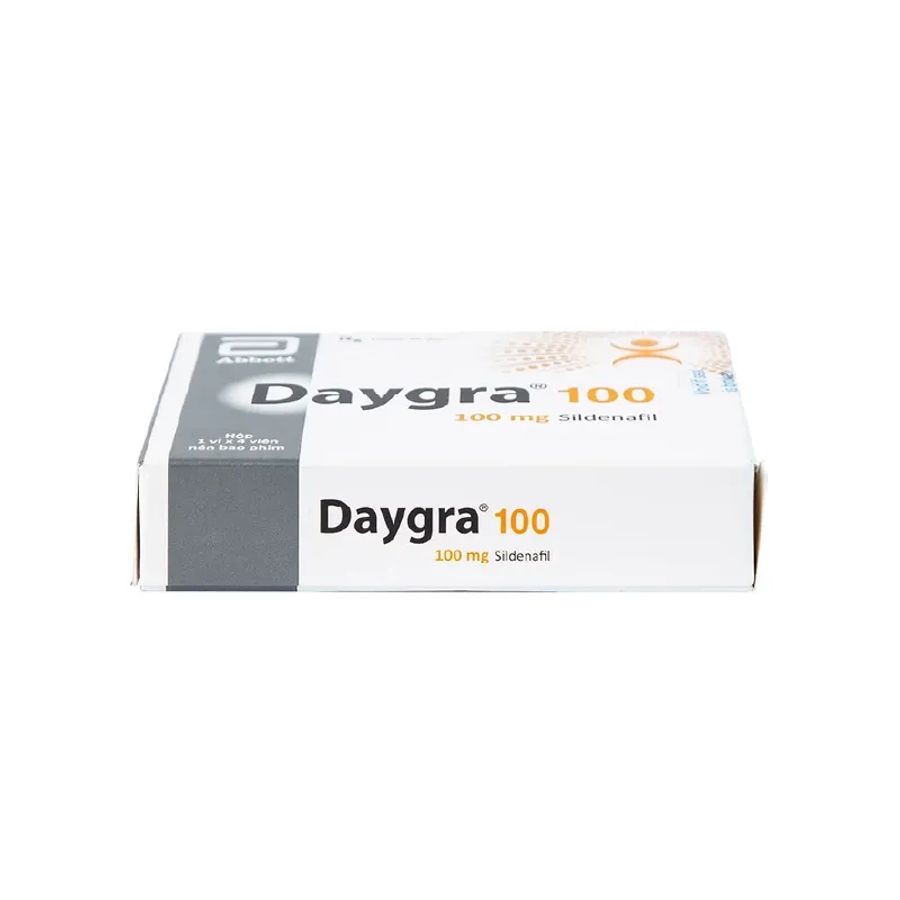Viên uống rối loạn cương dương Daygra 100 hộp 1 vỉ x 4 viên bản tiêu chuẩn