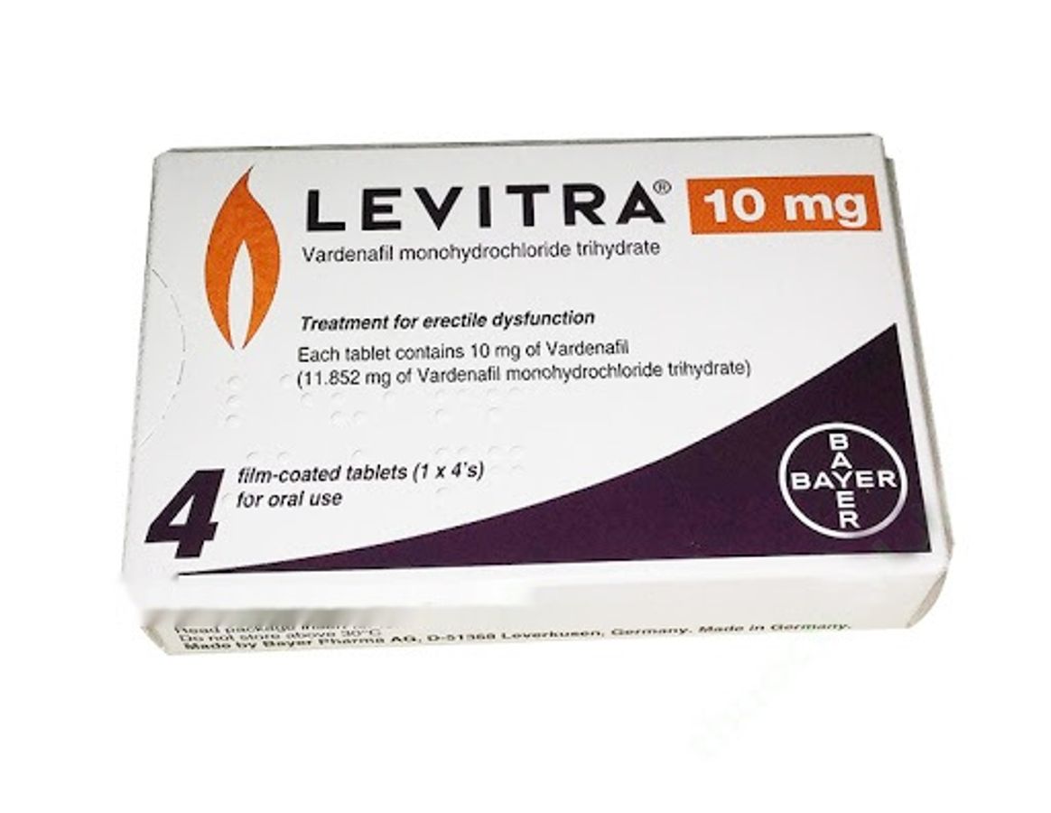 Viên uống rổi loạn cương dương Levitra 10mg hộp 4 viên bản tiêu chuẩn