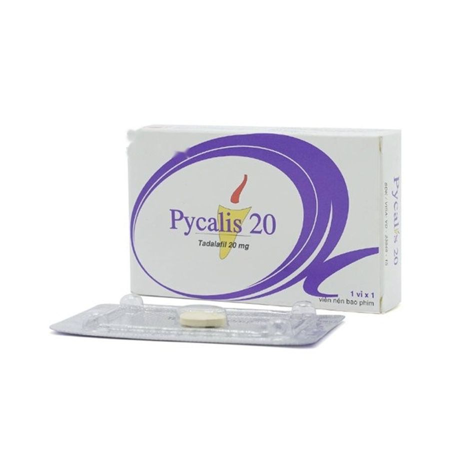Viên uống rối loạn cương dương Pycalis 20 hộp 1 vỉ x 1 viên