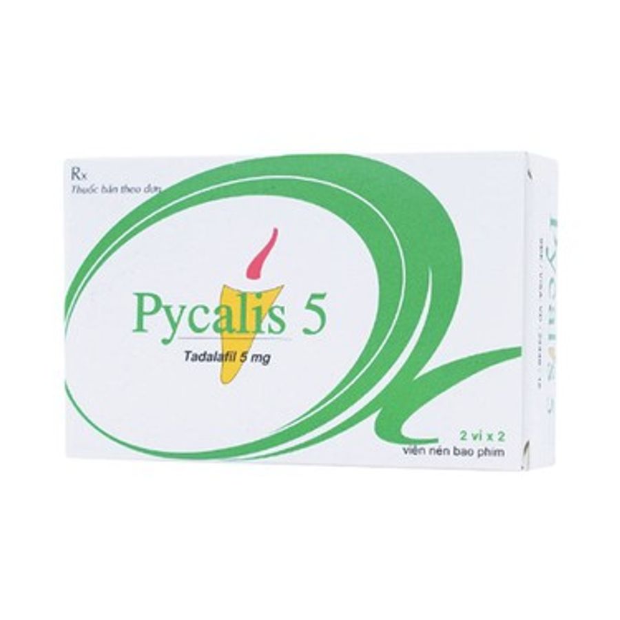 Viên uống rối loạn cương dương Pycalis 5 Pymepharco hộp 2 vỉ x 2 viên mẫu mới