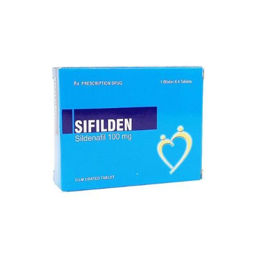 Viên uống rối loạn cương dương Sifilden 100mg hộp 1 vỉ x 4 viên hàng có sẵn