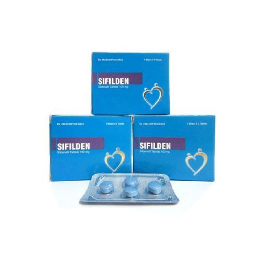 Viên uống rối loạn cương dương Sifilden 100mg hộp 1 vỉ x 4 viên mẫu mới