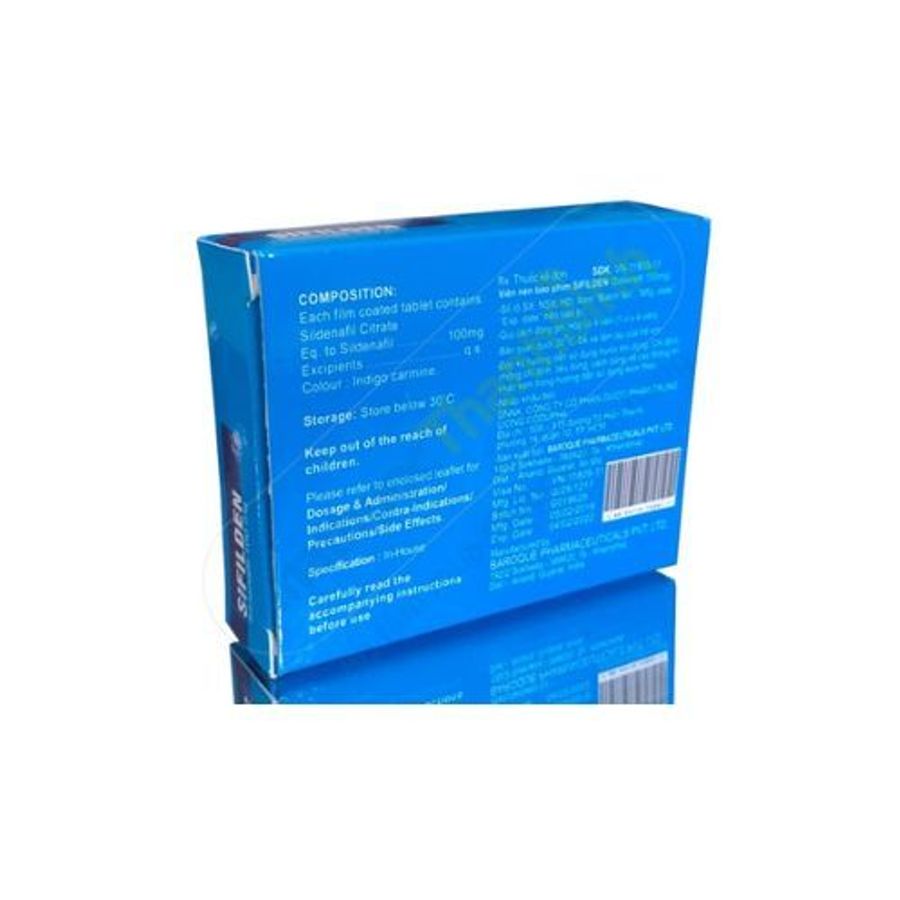 Viên uống rối loạn cương dương Sifilden 100mg hộp 1 vỉ x 4 viên hàng chuẩn