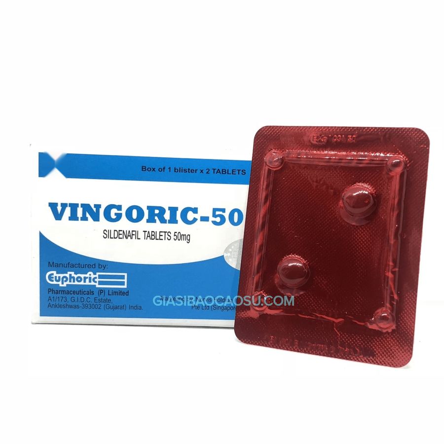 Viên uống rối loạn cương dương Vingoric 50 hộp 1 vỉ x 2 viên nén giao nhanh