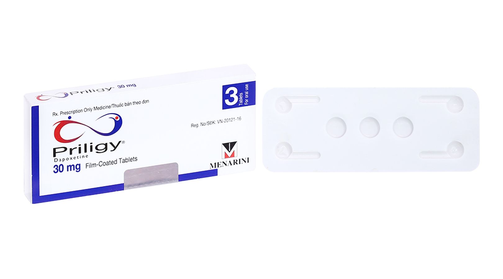Viên uống xuất tinh sớm Priligy 30mg hộp 1 vỉ x 3 viên hàng có sẵn