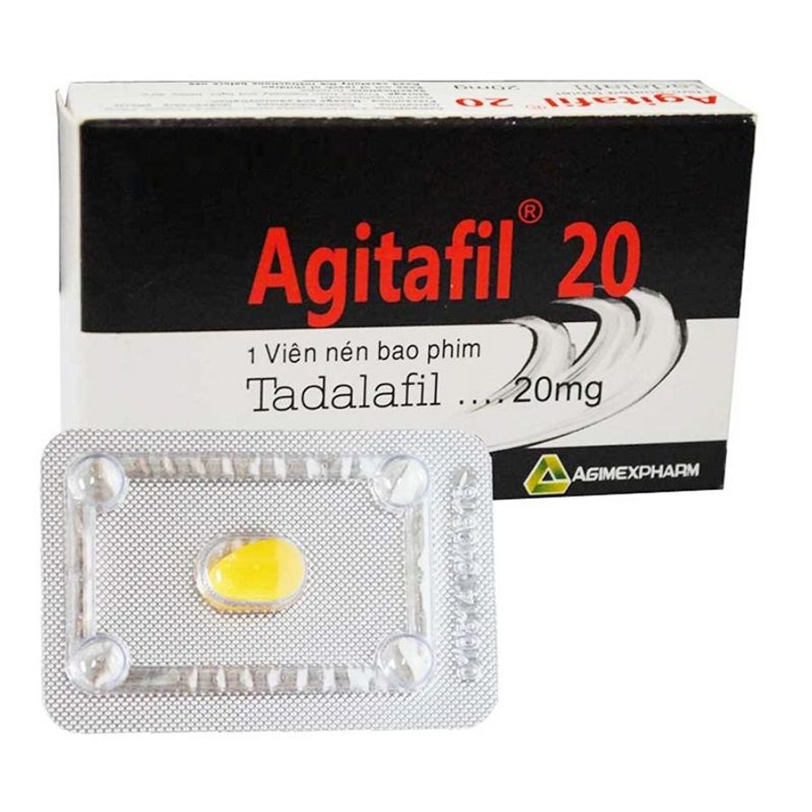 Viên uống rối loạn cương dương Agitafil 20 hộp 1 vỉ x 1 viên giao nhanh