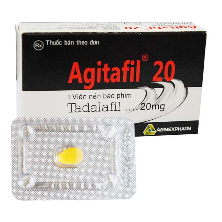 Viên uống rối loạn cương dương Agitafil 20 hộp 1 vỉ x 1 viên mẫu mới