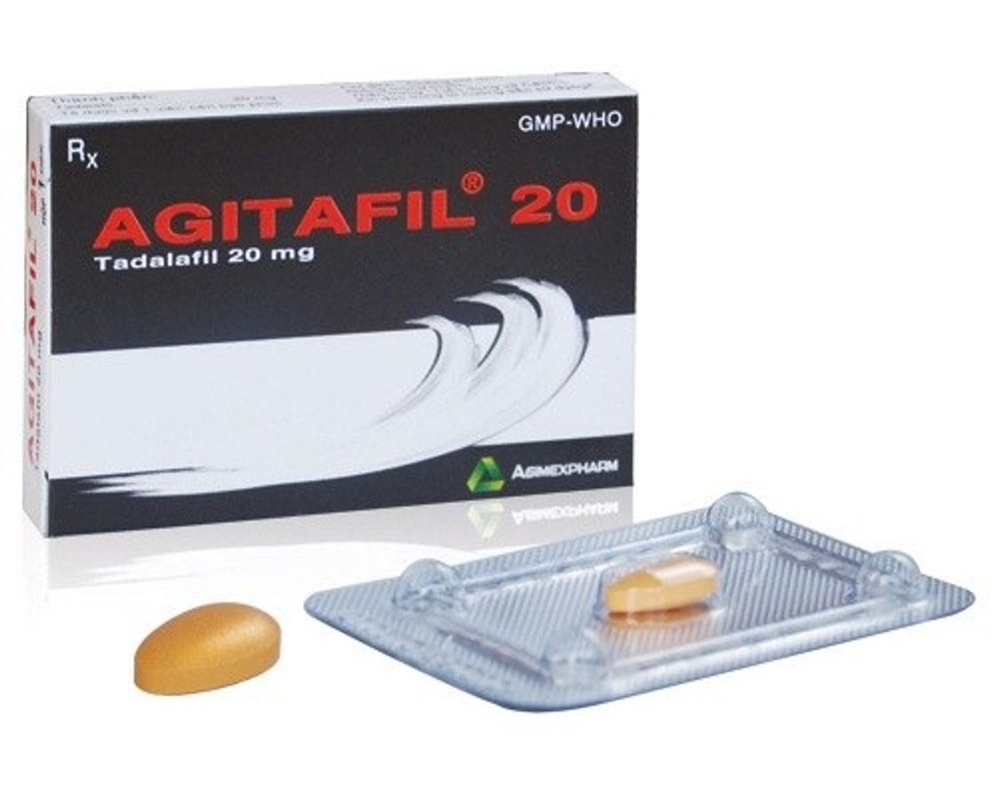 Viên uống rối loạn cương dương Agitafil 20 hộp 1 vỉ x 1 viên đóng gói kín