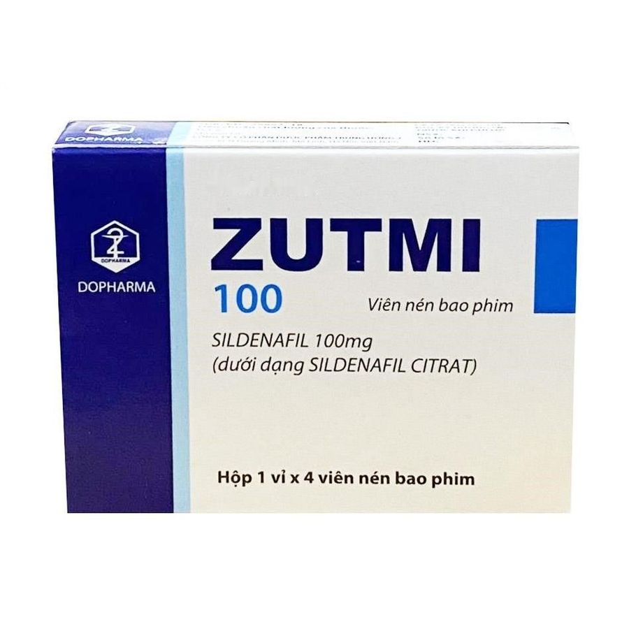 Viên uống rối loạn cương dương Zutmi 100 hộp 1 vỉ x 4 chính hãng
