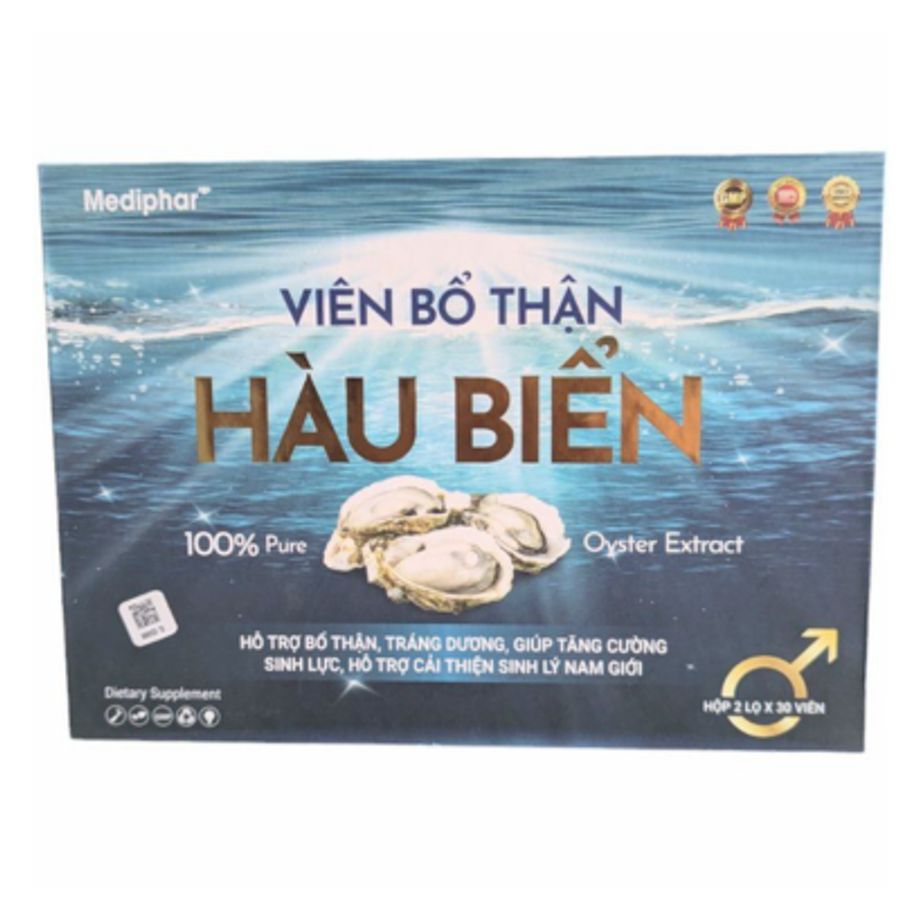 Viên bổ thận Hàu Biển hộp 2 lọ x 30 viên