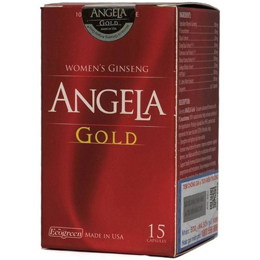 Viên uống cân bằng nội tiết tố nữ, giúp đẹp da Sâm Angela Gold hộp 1 lọ 15 viên