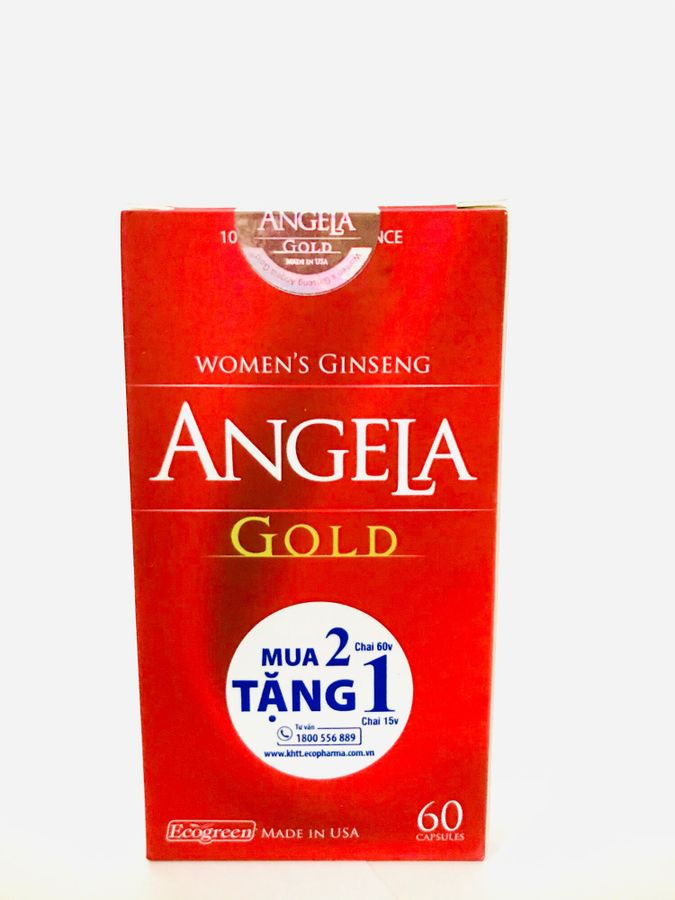 Viên uống cân bằng nội tiết tố nữ, giúp đẹp da Sâm Angela Gold hộp 1 lọ 60 viên