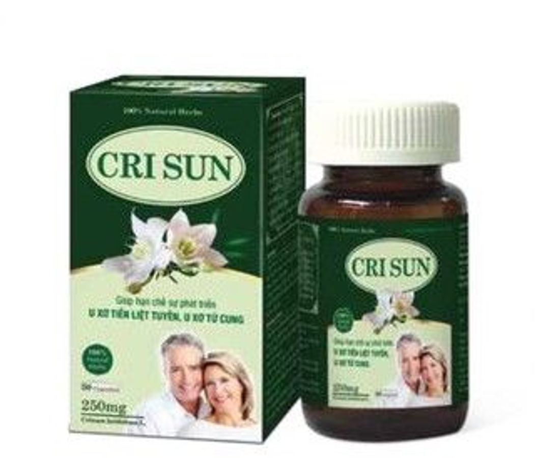 Viên uống giảm u xơ tử cung, tiền liệt tuyến CRI SUN hộp 50 viên