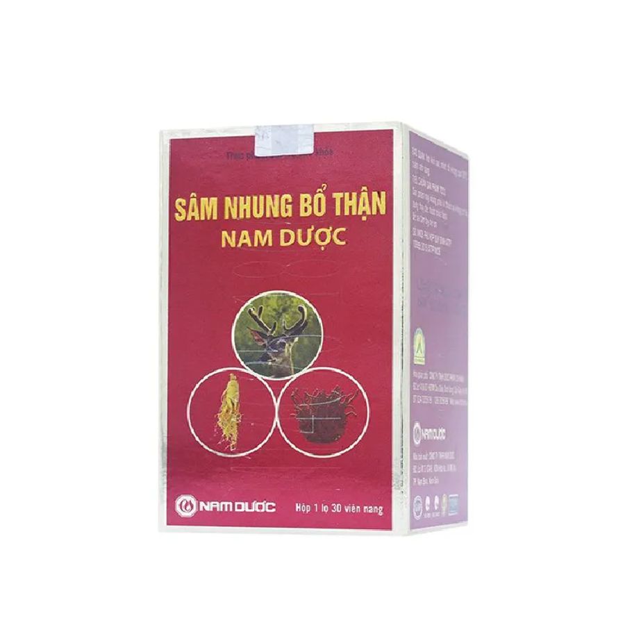 Viên uống giúp bổ thận, cố tinh, tráng dương Sâm Nhung Bổ Thận Nam Dược hộp 1 lọ 30 viên