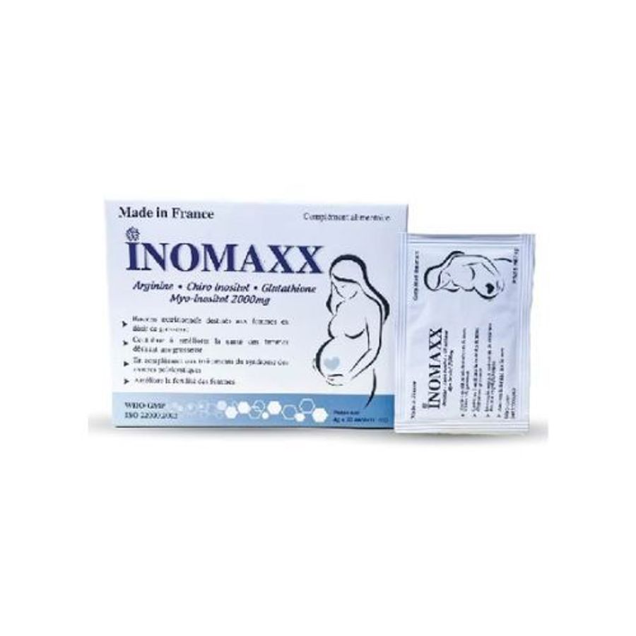 Viên uống hỗ trợ điều kinh, bổ trứng, hỗ trợ mang thai cho phụ nữ đa nang INOMAXX hộp 20 gói