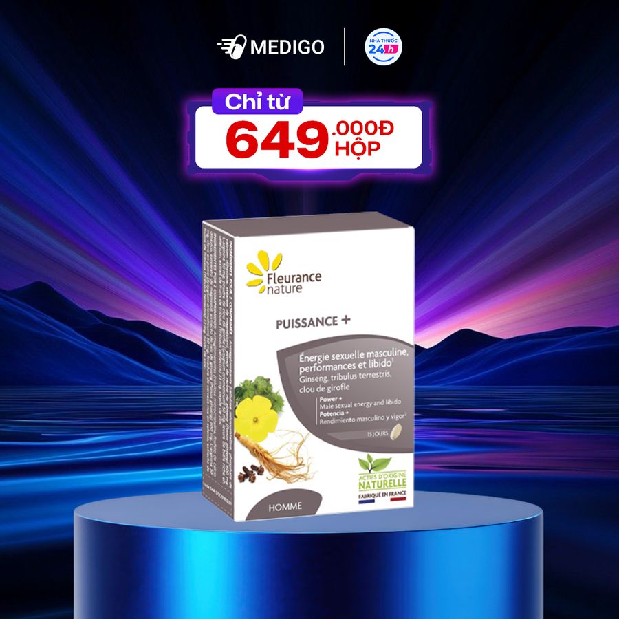 Viên uống hỗ trợ tăng cường sinh lực Puissance + hộp 30 viên