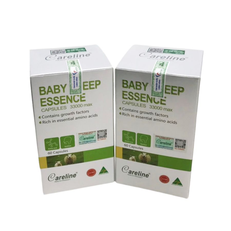 Viên uống nhau thai cừu hỗ trợ nội tiết tố Careline Baby Sheep Essence 33000Max hộp 1 lọ 60 viên nang