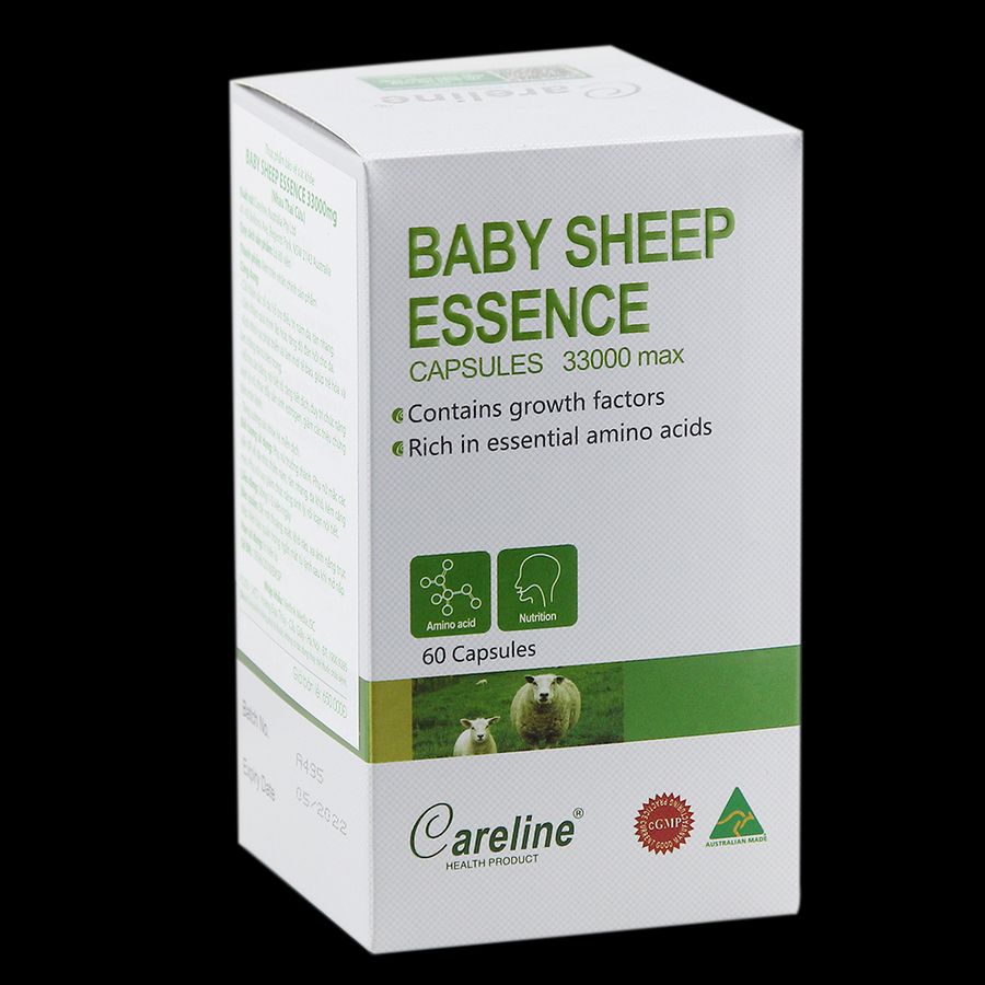 Viên uống nhau thai cừu hỗ trợ nội tiết tố Careline Baby Sheep Essence 33000Max hộp 1 lọ 60 viên nang hàng có sẵn
