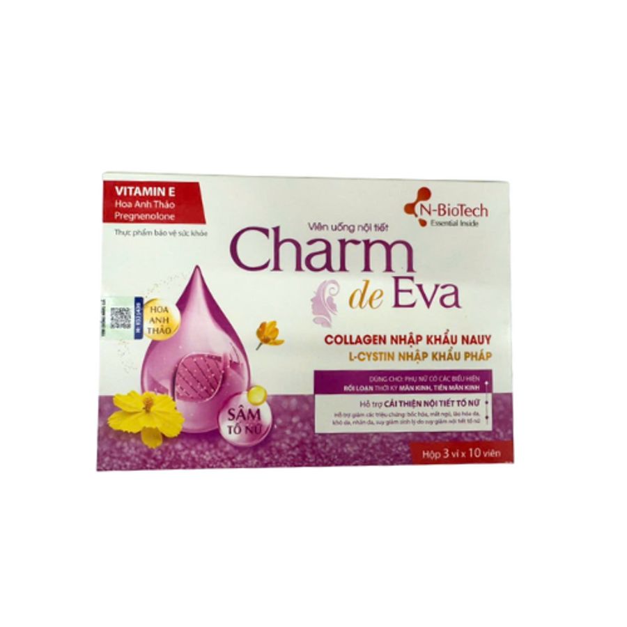 Viên uống nội tiết Charm de Eva N-BioTech hộp 30 viên