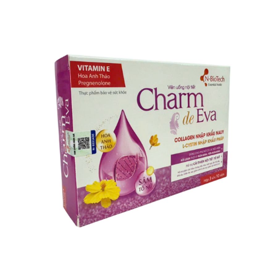Viên uống nội tiết Charm de Eva N-BioTech hộp 30 viên hàng có sẵn