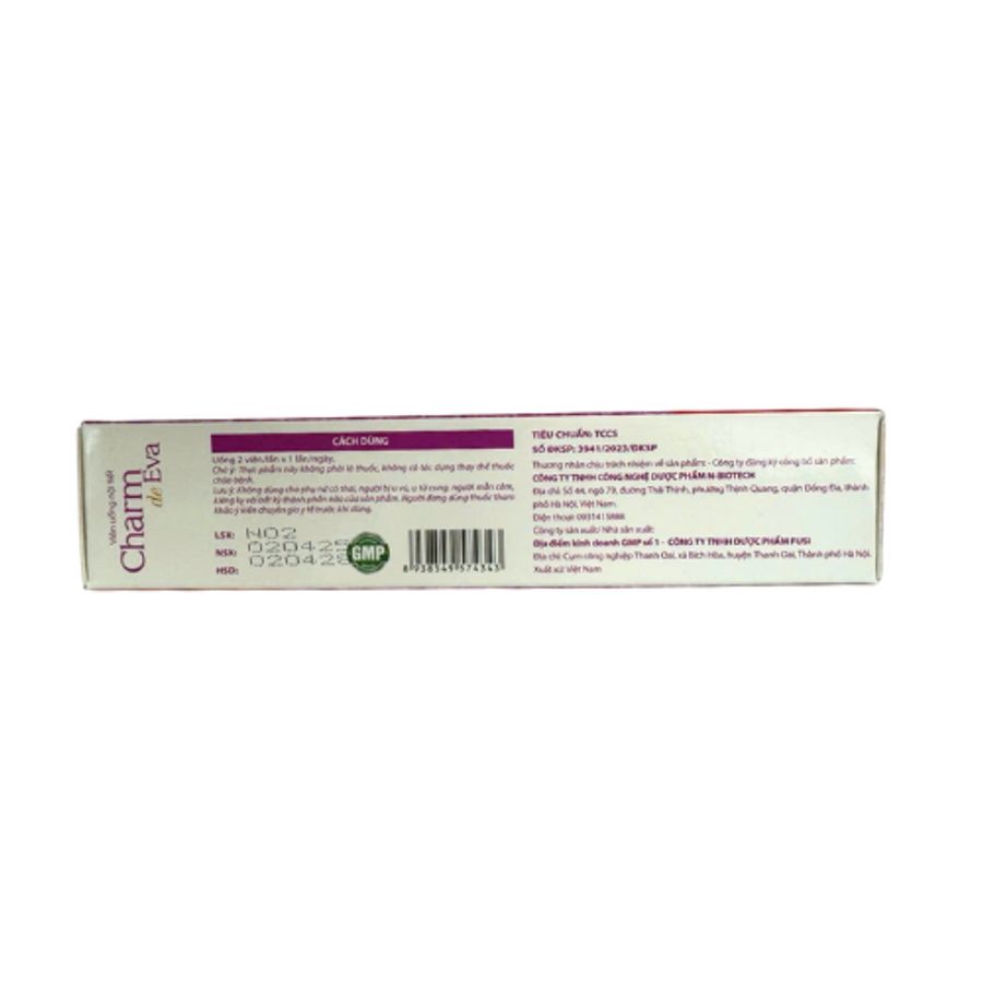 Viên uống nội tiết Charm de Eva N-BioTech hộp 30 viên mẫu mới