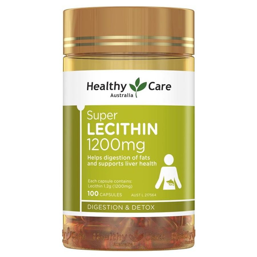 Viên uống tăng cường chức năng gan Healthy Care Super Lecithin lọ 100 viên