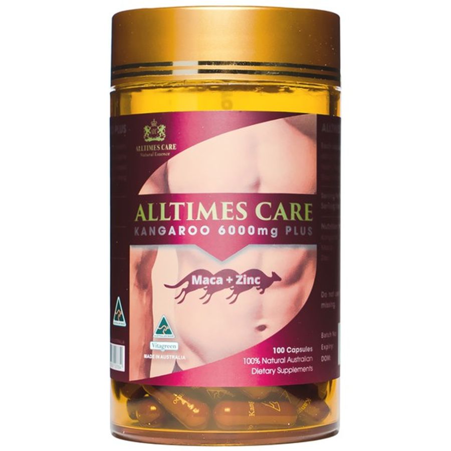 Viên uống tăng cường sinh lý nam Alltimes Care Kangaroo 6000mg Plus lọ 30 viên