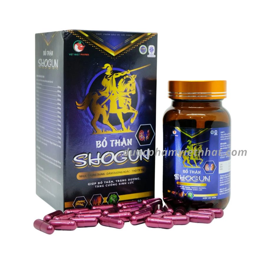 Viên uống tăng cường sinh lý nam Bổ Thận SHOGUN (hộp xanh) hộp 1 lọ 60 viên hàng có sẵn