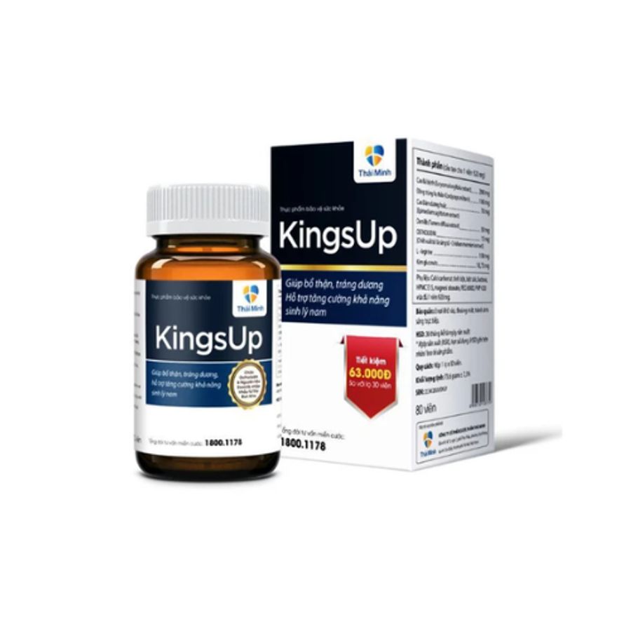 Viên uống tăng cường sinh lý nam KingsUp hộp 1 lọ 80 viên hàng có sẵn