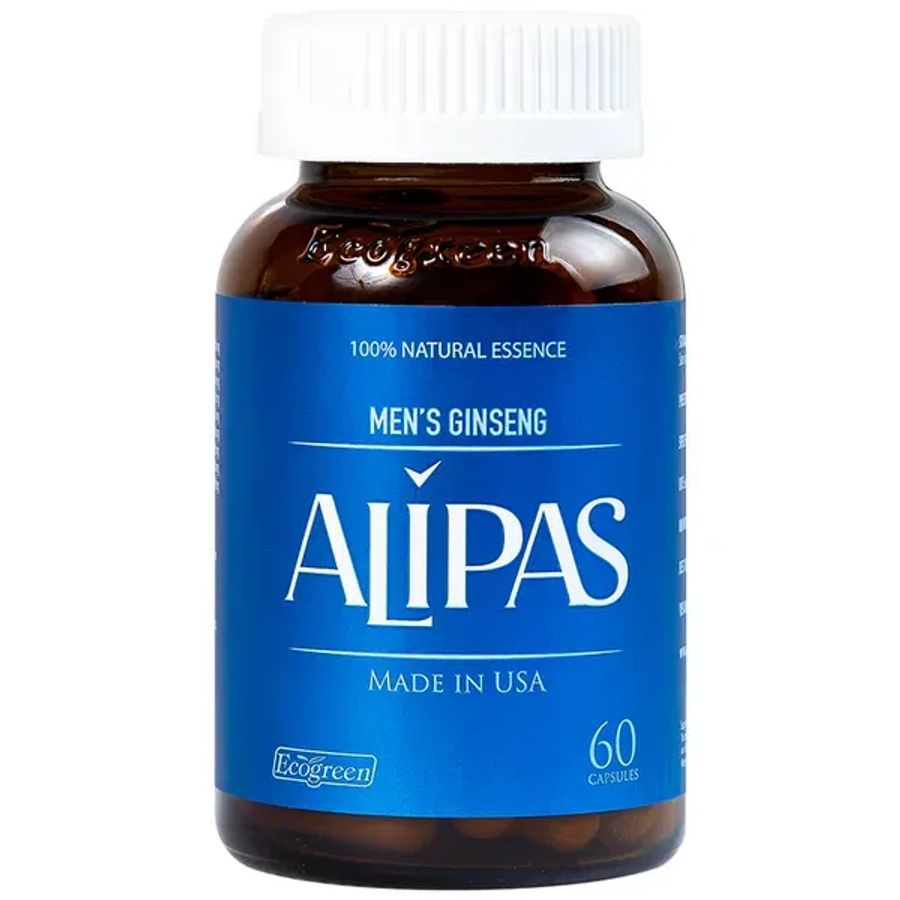 Viên uống tăng cường sinh lý nam Men's Ginseng Alipas (Ecogreen) hộp 1 lọ 60 viên hàng có sẵn