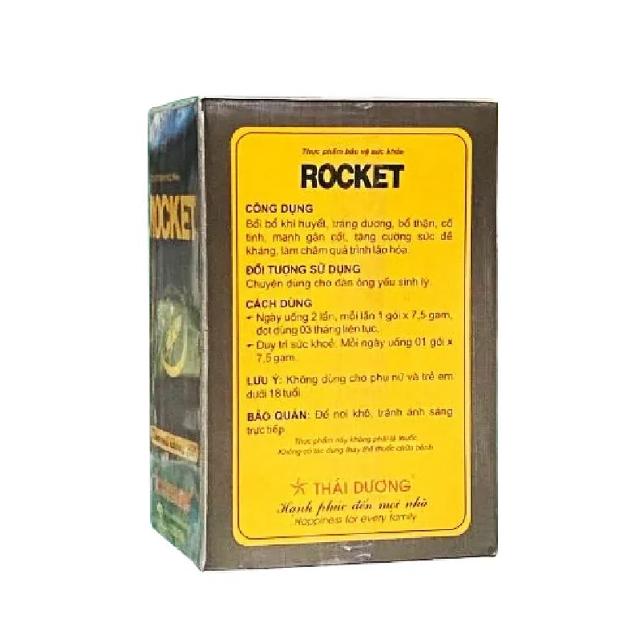 Viên uống tăng cường sinh lý nam Rocket hộp 10 gói mẫu mới