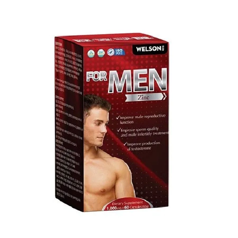 Viên uống tăng cường sinh lý nam Welson for Men hộp 1 lọ 60 viên