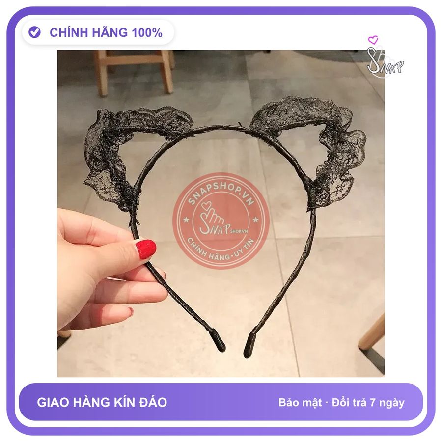 Phụ Kiện Cosplay Dễ Thương Cho Nữ Sexy Gợi Cảm Cài Tai Mèo Mẫu 2 chính hãng - chất lụa mát mềm, phối ren, chất vải mềm mát - giao hàng che tên kín đáo