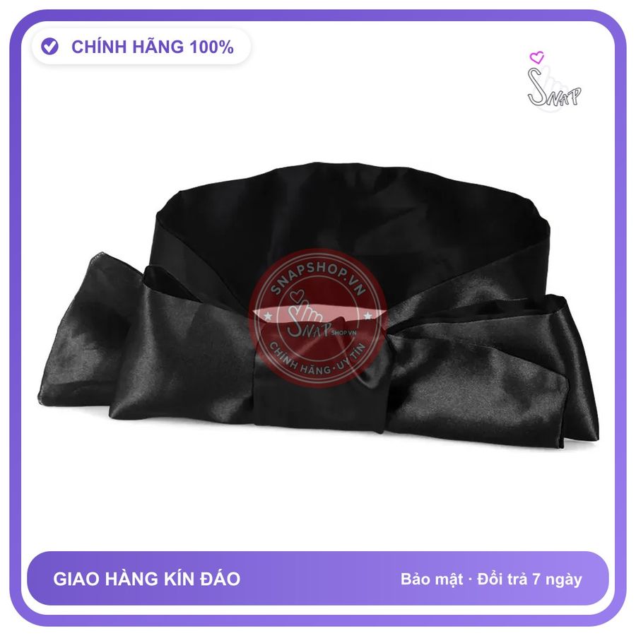 Bịt Mắt Ngủ Lụa Mềm Mại Tinh Tế Băng T505 Màu Đen chính hãng - chất lụa mát mềm, chất vải mềm mát, đường may tỉ mỉ - giao hàng che tên kín đáo