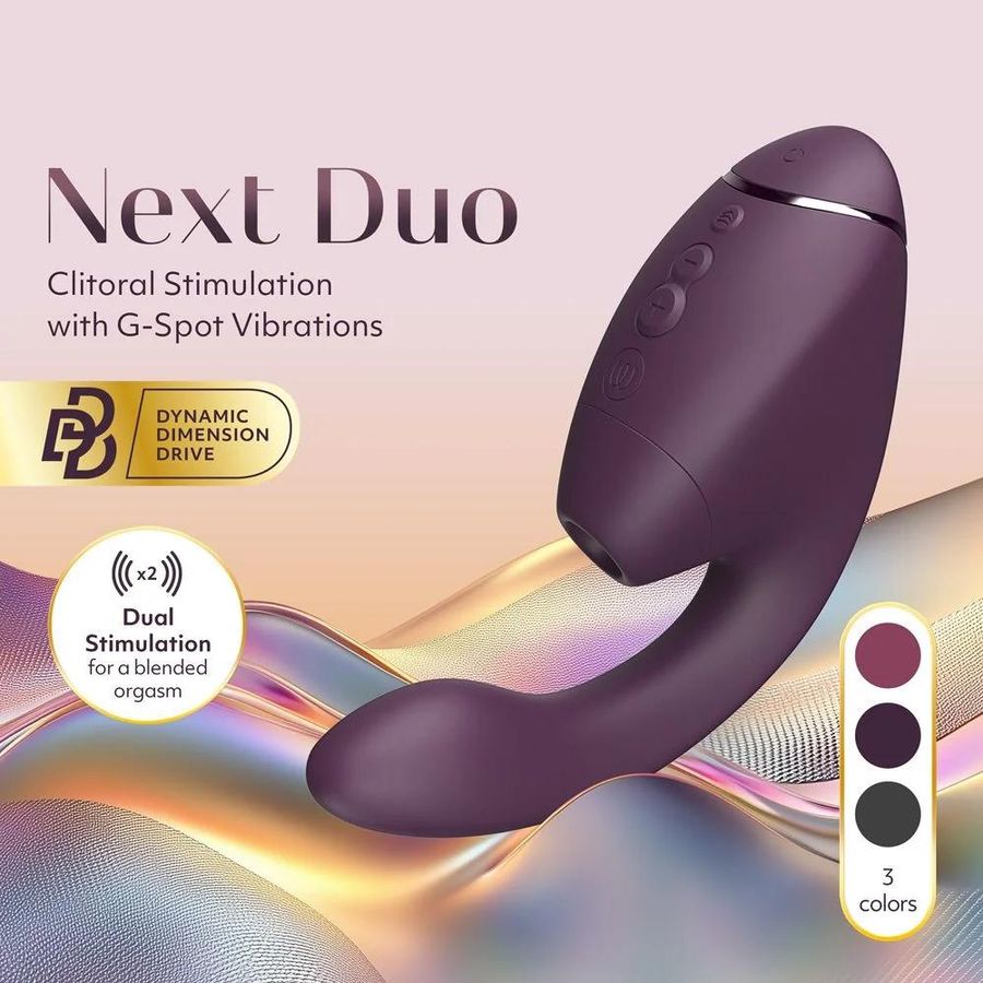 Máy Rung Hút Kích Thích Âm Vật Womanizer Next Duo chính hãng - 14 mức rung, chống nước, silicone cao cấp - giao hàng che tên kín đáo