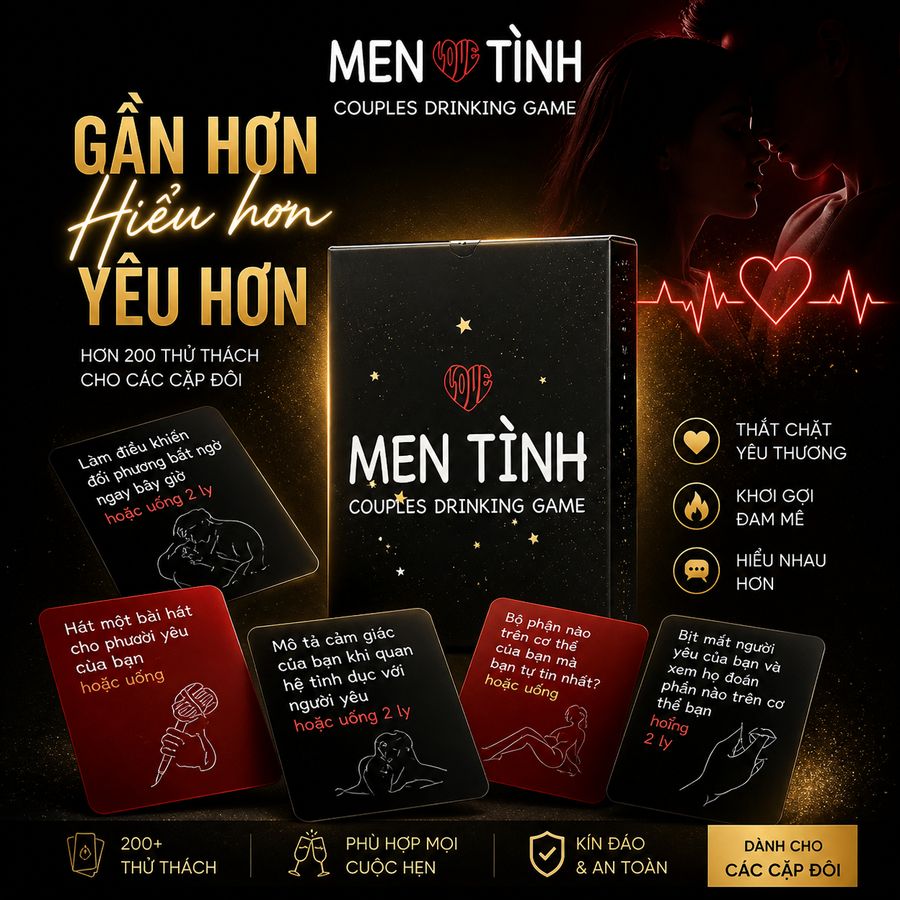 Bộ Bài Tình Yêu Men Tình | Level Nâng Cao 46 Lá chính hãng - chất liệu an toàn cho da, dễ vệ sinh, êm ái khi dùng - giao hàng che tên kín đáo