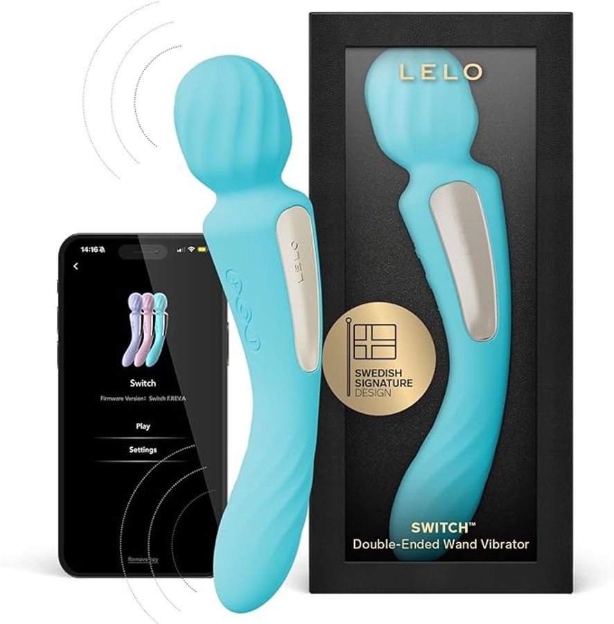 Chày Rung Lelo Switch 2 Đầu Điều Khiển App chính hãng - chất liệu an toàn cho da, dễ vệ sinh, êm ái khi dùng - giao hàng che tên kín đáo