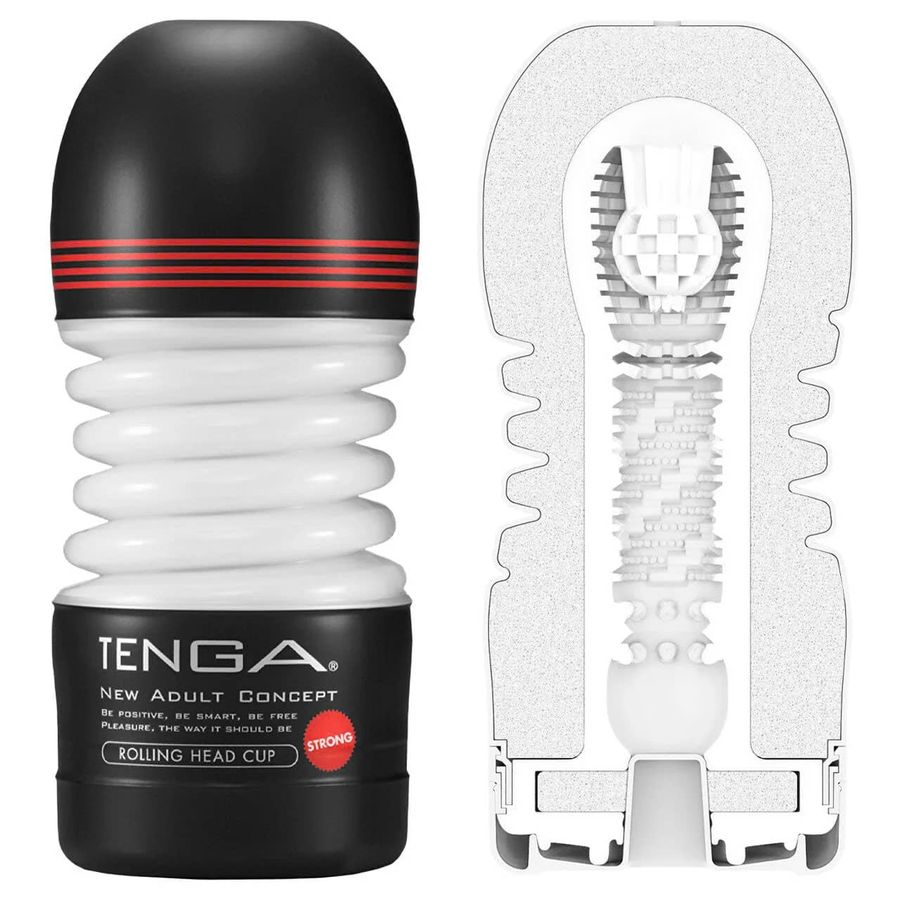 Âm Đạo Giả Cốc Tenga Rolling Head Màu Đen chính hãng - chất liệu an toàn cho da, dễ vệ sinh, êm ái khi dùng - giao hàng che tên kín đáo