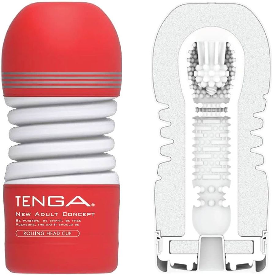 Âm Đạo Giả Cốc Tenga Rolling Head Màu Đỏ chính hãng - chất liệu an toàn cho da, dễ vệ sinh, êm ái khi dùng - giao hàng che tên kín đáo