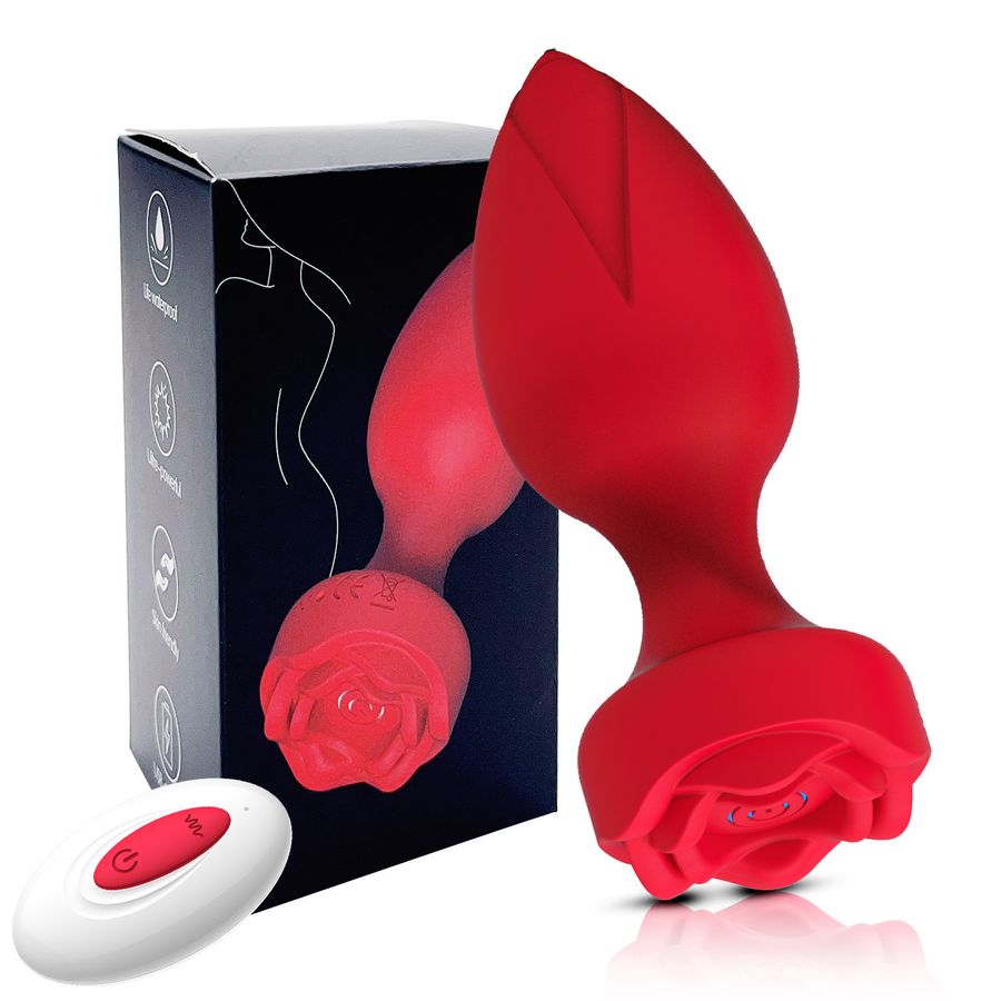 Phích Cắm Hậu Môn Rose 10 Chế Độ Rung chính hãng - chất liệu an toàn cho da, dễ vệ sinh, êm ái khi dùng - giao hàng che tên kín đáo