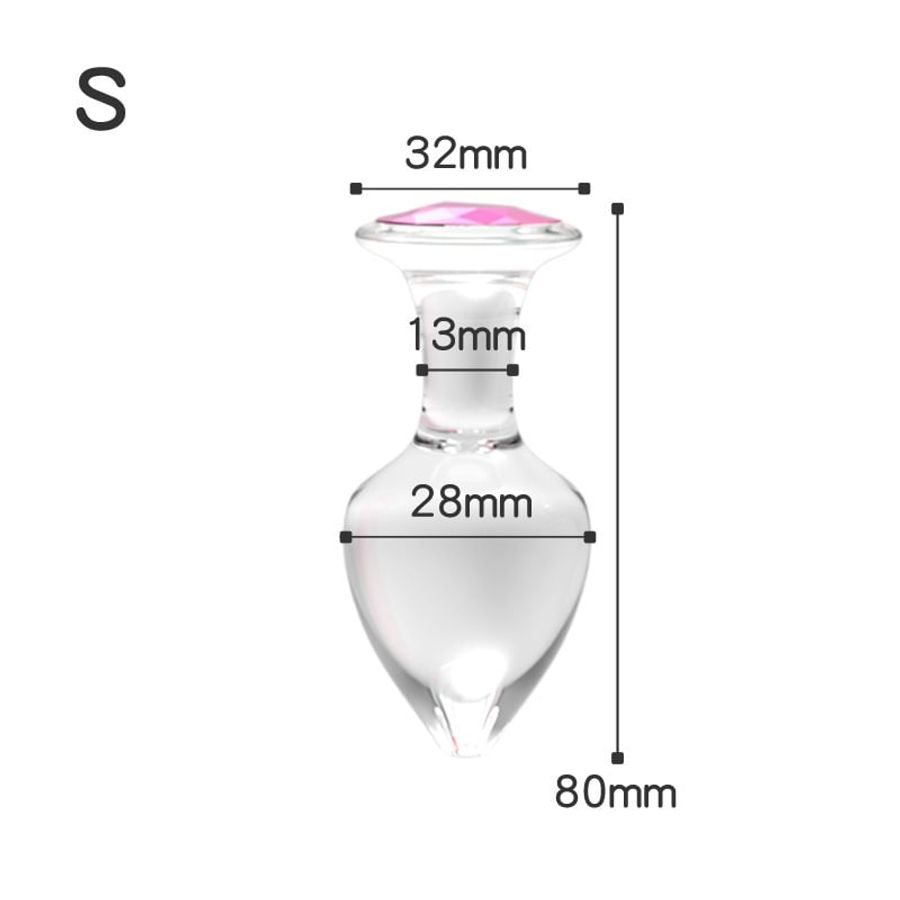 Phích Cắm Hậu Môn Thủy Tinh Đính Đá Plug1 Size S chính hãng - chất liệu an toàn cho da, dễ vệ sinh, êm ái khi dùng - giao hàng che tên kín đáo