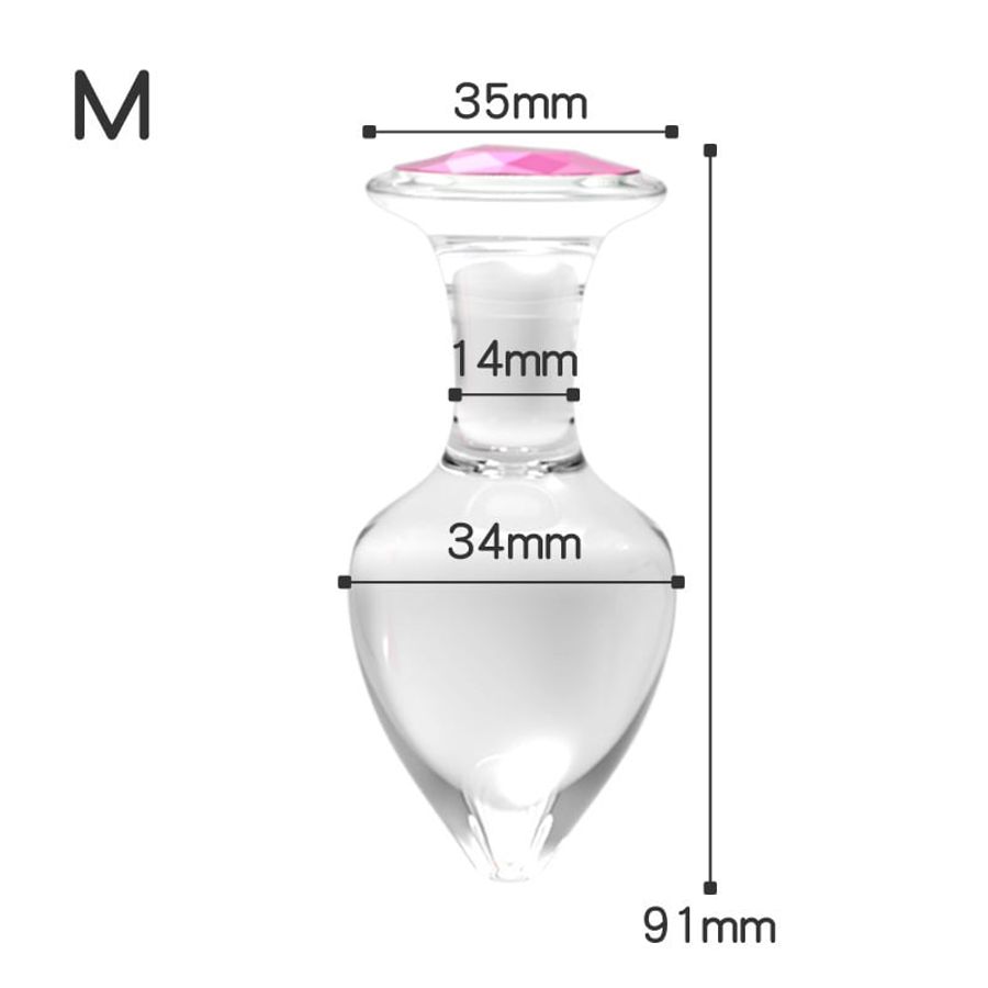 Phích Cắm Hậu Môn Thủy Tinh Đính Đá Plug1 Size M chính hãng - chất liệu an toàn cho da, dễ vệ sinh, êm ái khi dùng - giao hàng che tên kín đáo