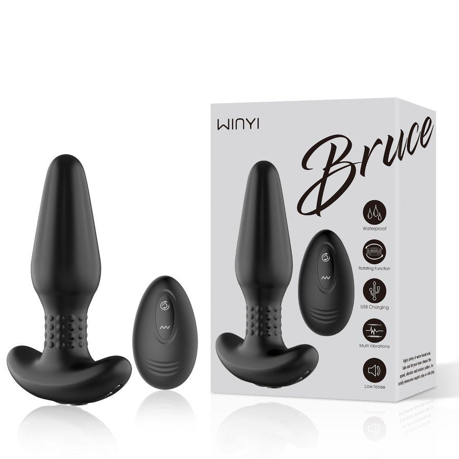 Phích Cắm Hậu Môn Winyi Bruce 10 Chế Độ Rung chính hãng - chất liệu an toàn cho da, dễ vệ sinh, êm ái khi dùng - giao hàng che tên kín đáo