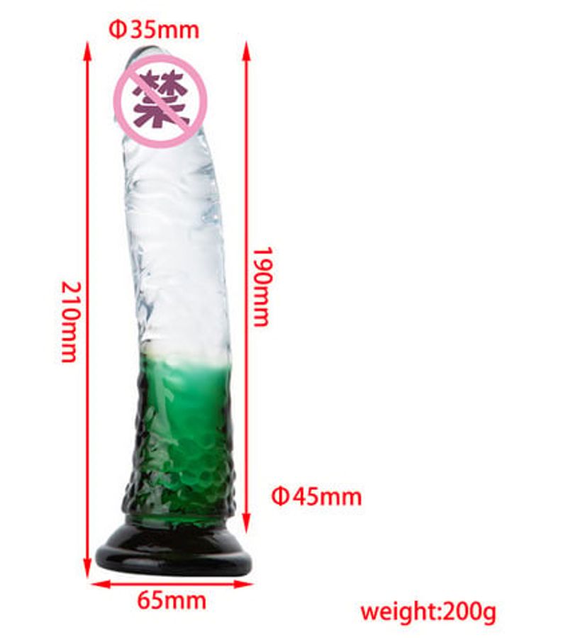 Dương Vật Dính Tường Dildo Silicone Trong Suốt Không Bìu chính hãng - silicone mềm mại, chất liệu an toàn cho da, dễ vệ sinh - giao hàng che tên kín đáo