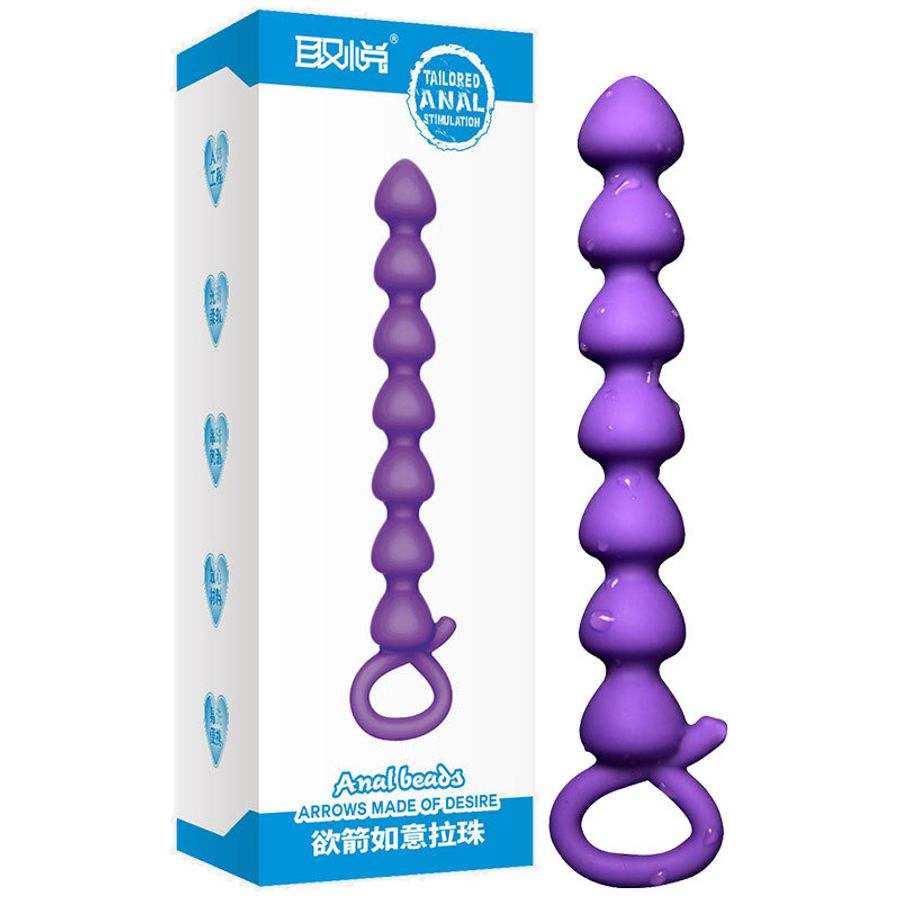Chuỗi Hạt Kích Thích Hậu Môn Anal Beads Silicone chính hãng - silicone mềm mại, chất liệu an toàn cho da, dễ vệ sinh - giao hàng che tên kín đáo
