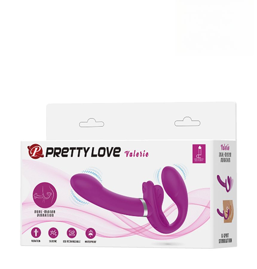 Dương Vật Giả 2 Đầu Pretty Love Valeri Rung Dành Cho Lesbian chính hãng - sạc USB, silicone mềm mại, chất liệu an toàn cho da - giao hàng che tên kín đáo