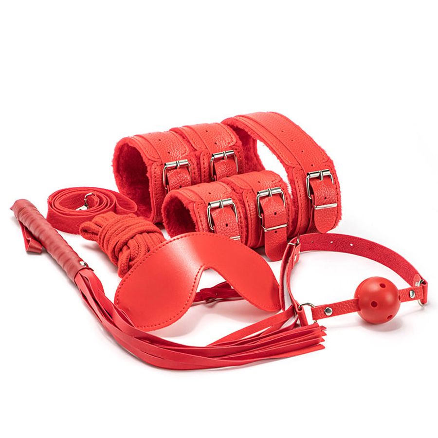 Bộ Dụng Cụ SM Set 10 Món BDSM Bộ Đỏ chính hãng - chất liệu an toàn cho da, dễ vệ sinh, êm ái khi dùng - giao hàng che tên kín đáo