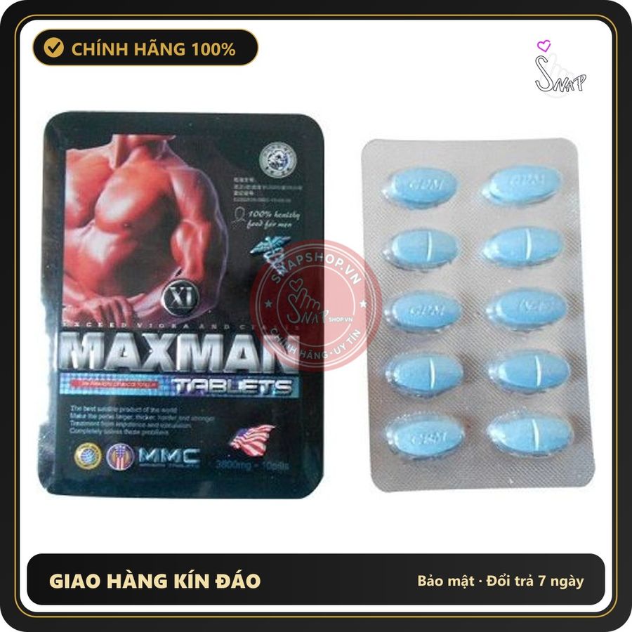 (Che Tên) Viên uống hỗ trợ cho nam giới MaxMan 3800mg USA Giao Nhanh Toàn Quốc