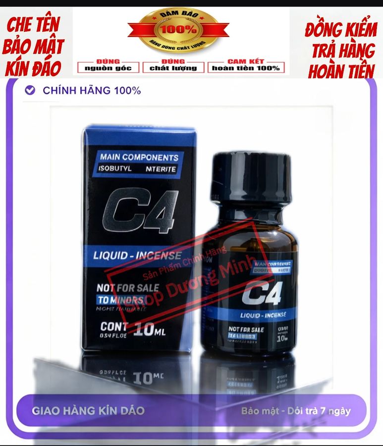 ( Sản Phẩm Chính Hãng) Popper 10ml USA, Dòng Siêu Mạnh Dành Cho Ng Lờn Nặng, Ko Phê Hoàn Tiền 100%