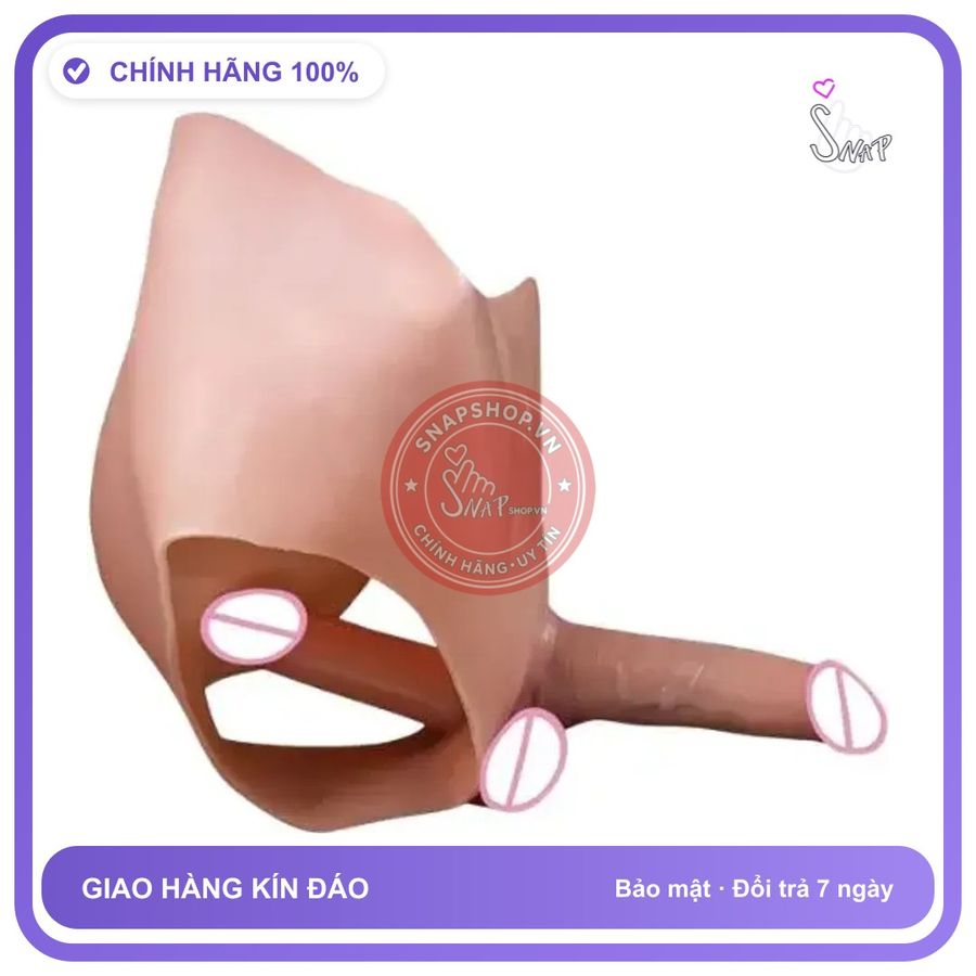 Quần Dương Vật Giả 2 Đầu Silicone Đúc Đặc chính hãng - sạc USB, điều khiển từ xa, silicone mềm mại - giao hàng che tên kín đáo